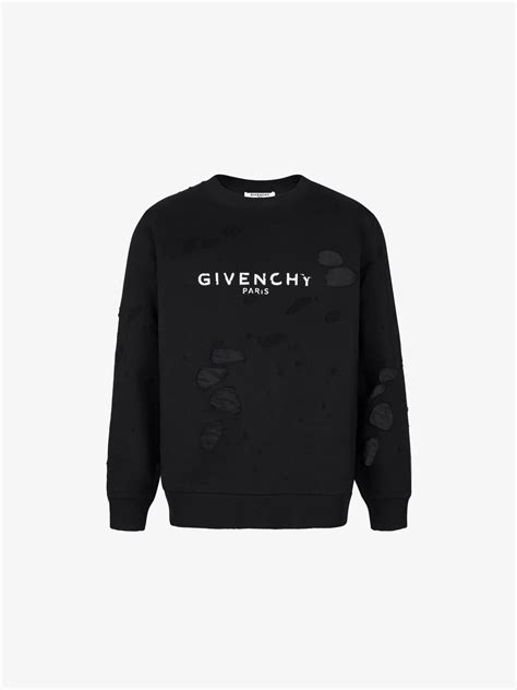 givenchy destroyed sweatshirt.